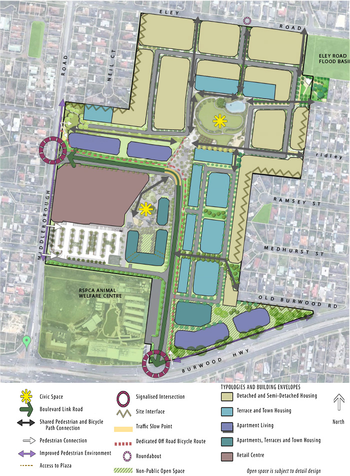 Map of Burwood Heights Development site