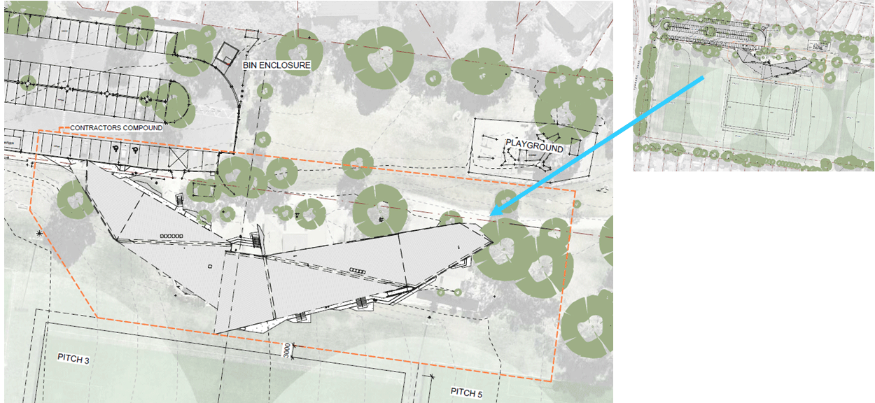 image of terrara park pavilion redevelopment site locality plan