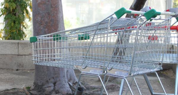 Abandoned shopping trollies in Box Hill Mall