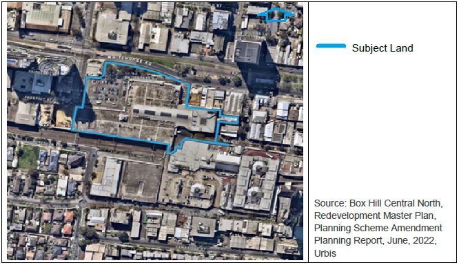 Map 1: Subject Land affected by Amendment C245whse