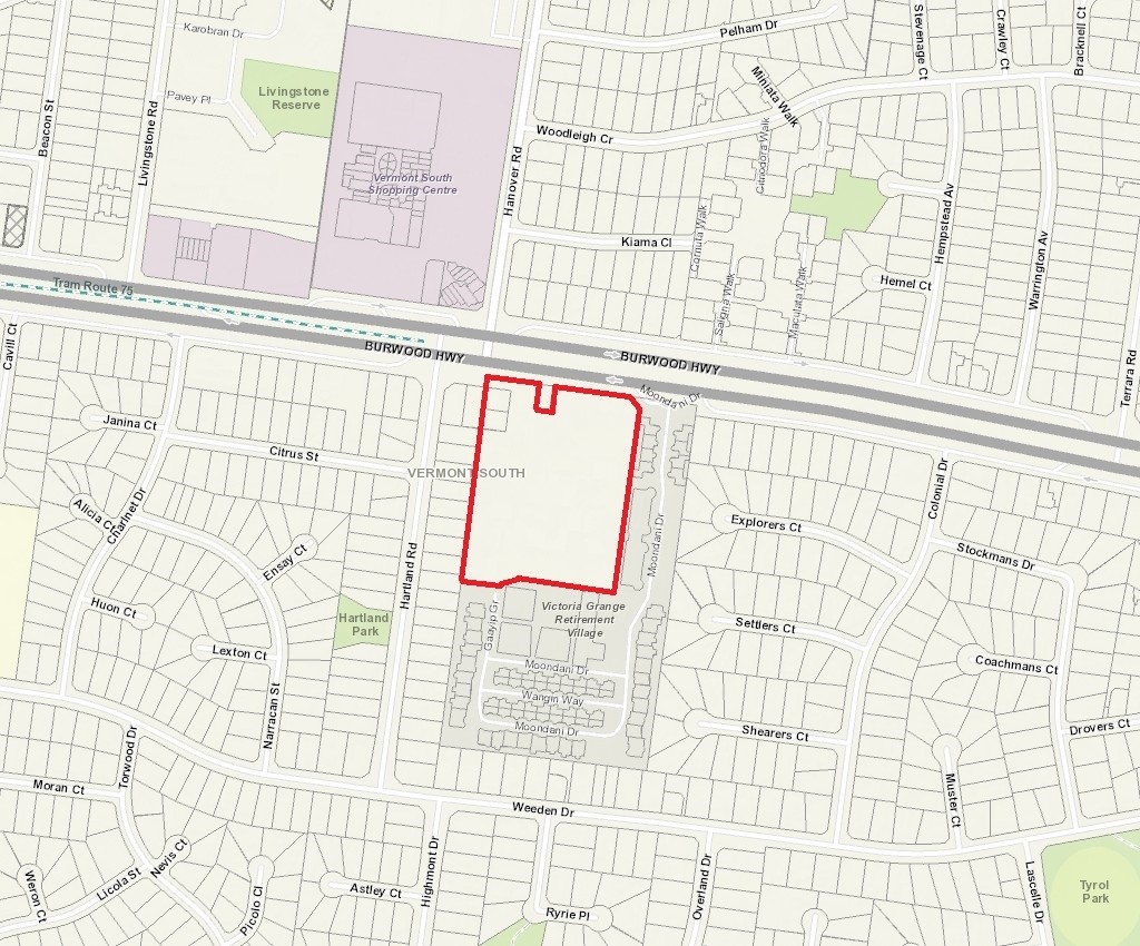 Map of 490-500 Burwood Highway Vermont South