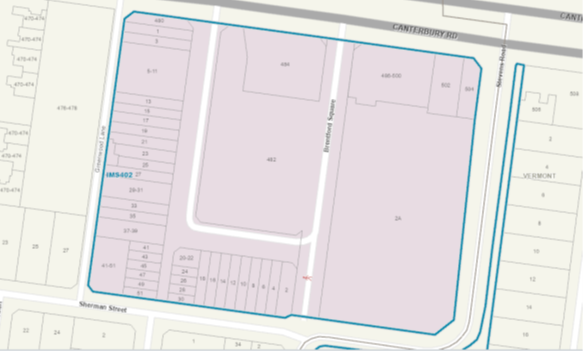A map of Brentford Square Shopping Centre – Rateable land