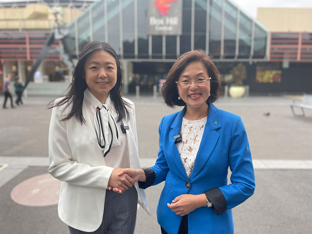 Cr Tina Liu and Gladys Liu MP