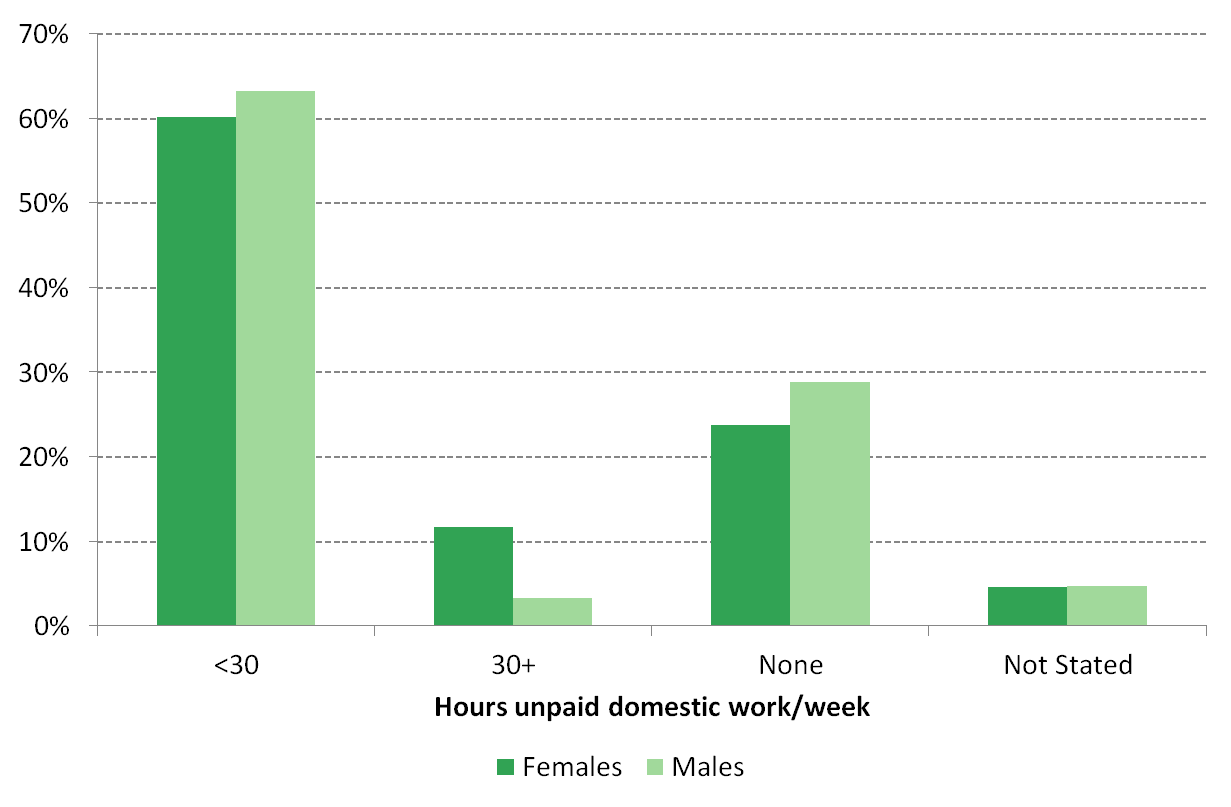 Figure 7 Unpaid domestic work by sex