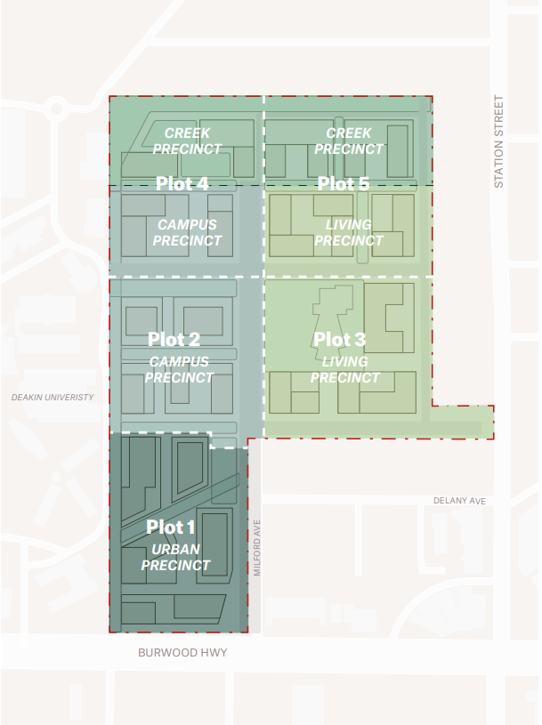 Proposed Plot and Precincts Diagram