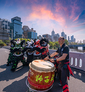 Martial arts drummers