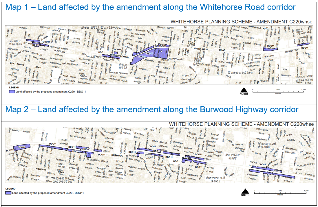 Amendment C220whse DDO11 maps