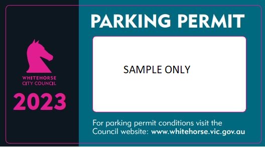 Residential Parking Permit Sticker Sample