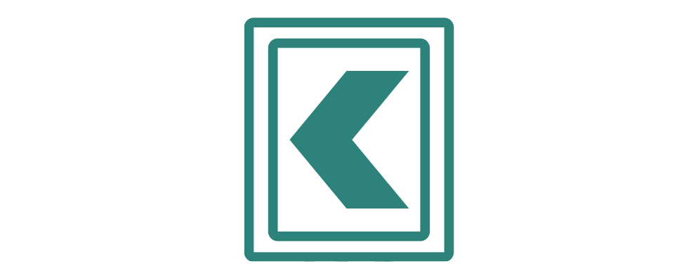 teal road sign icon