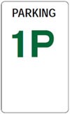 1P Parking Sign