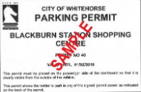 Whitehorse Trader's Parking Permit