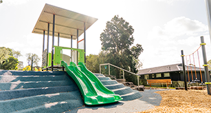 Playground with slide