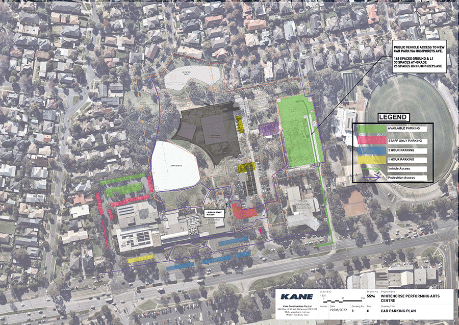 Civic centre car parking - August 2022