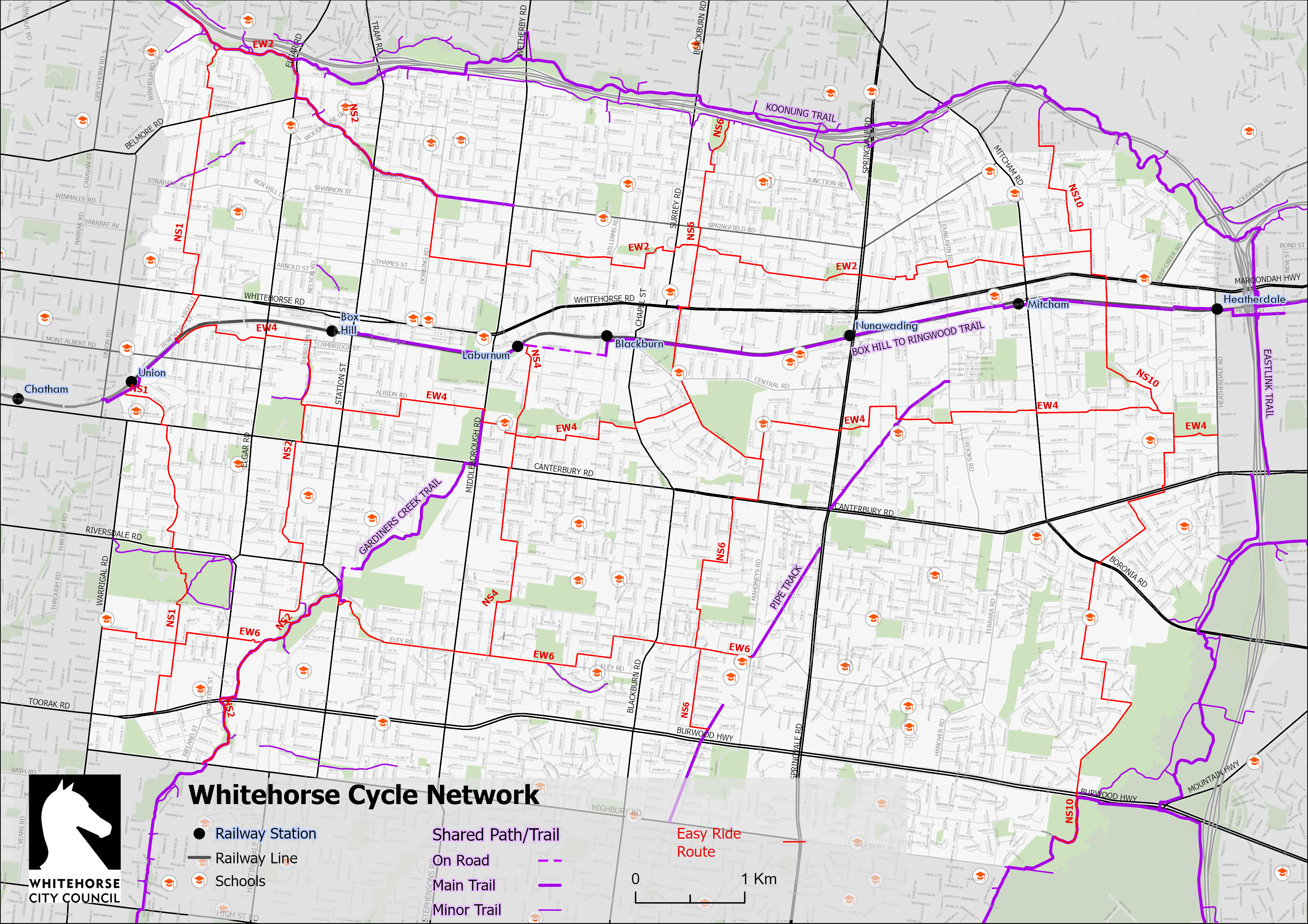 Whitehorse Cycling Network