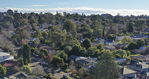 overlooking houses in Whitehorse