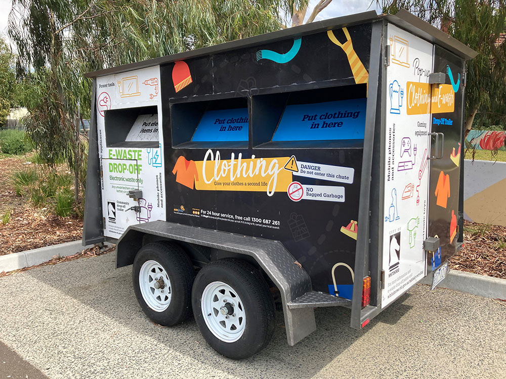 Clothing and ewaste trailer