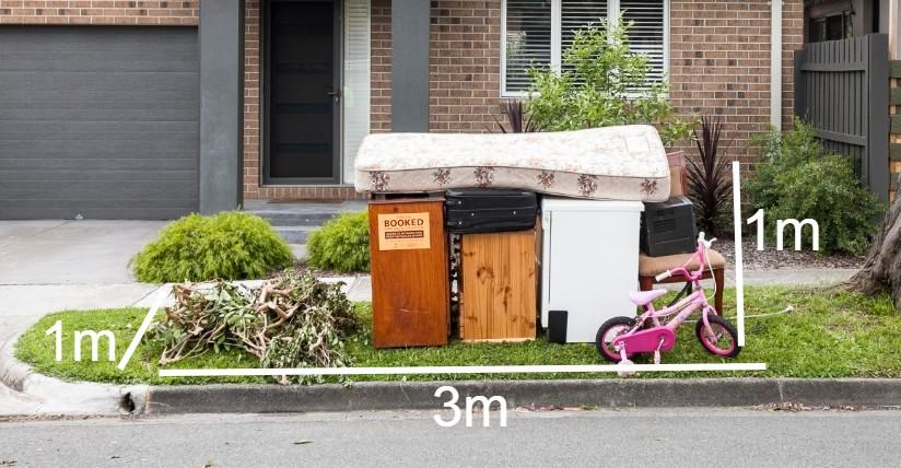 Hard waste Size Guide 3mx1mx1m