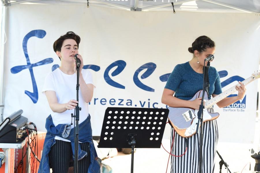 Young performers at Box Hill Mall Freeza event