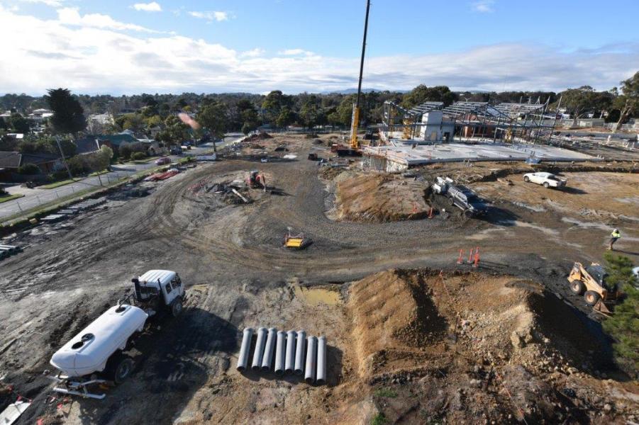 July 2019 Bird's eye view of site activity.