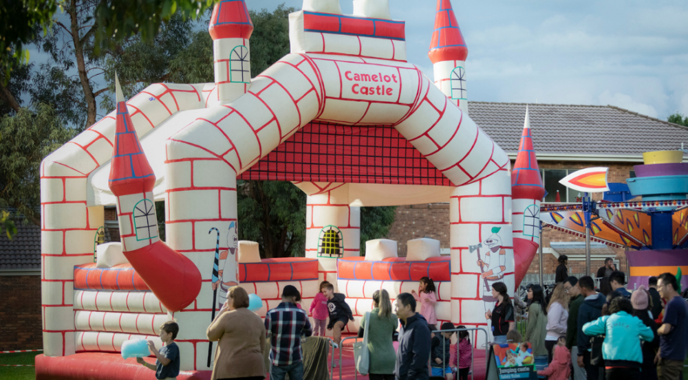 a big bouncy castle 