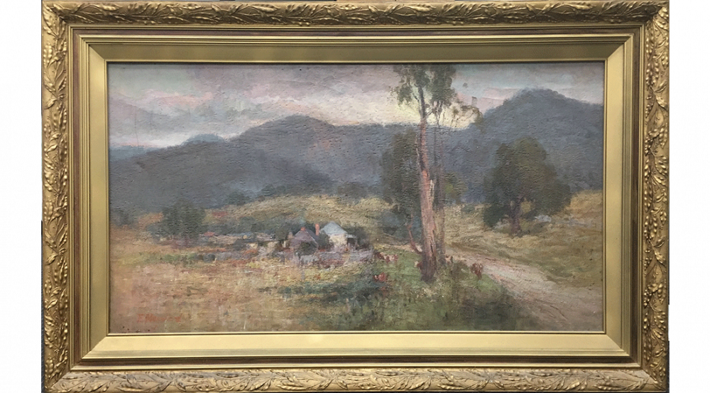 Florence HAYWARD - A Bush Home, Healesville Landscape,  c. 1906