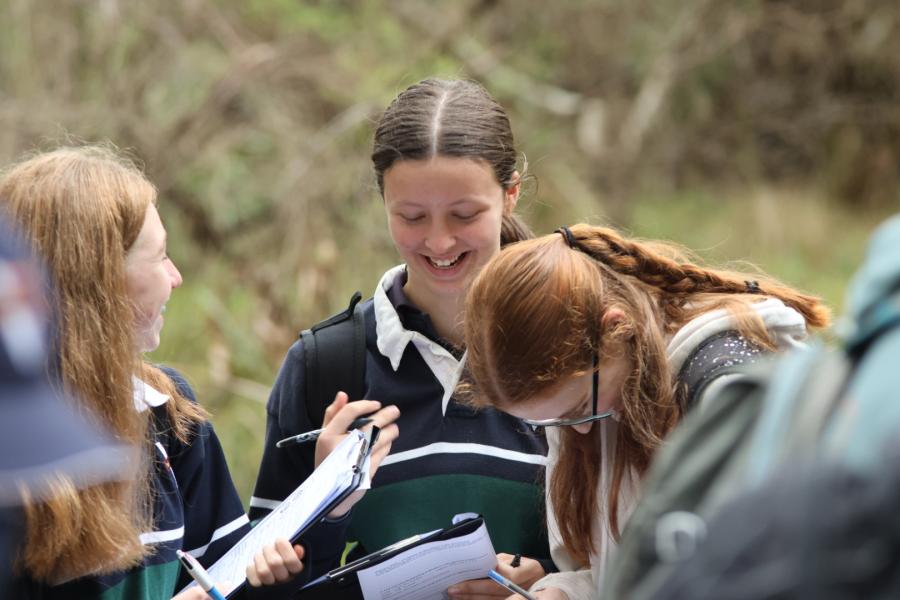 Secondary students learning outdoors 7