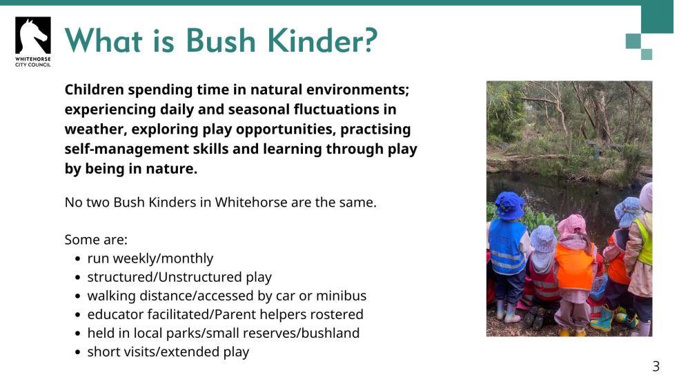 Bush Kinder in Whitehorse Guidelines pg3