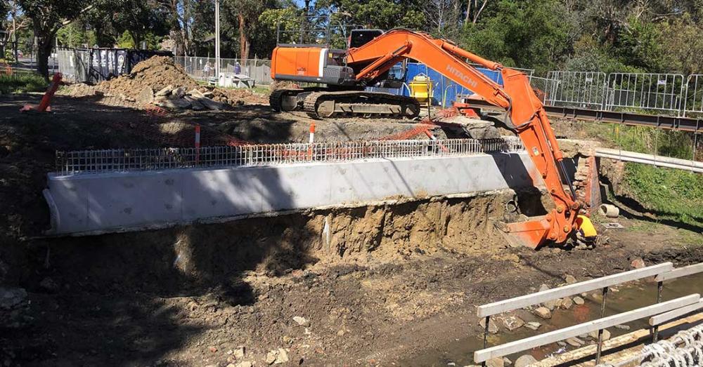 construction work at main street bridge