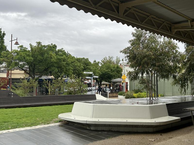 Mont Albert Village Completed Plaza - View South to Mont Albert Village 