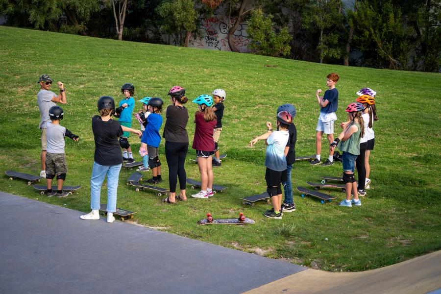 Skating lessons at Box Hill Skate Park