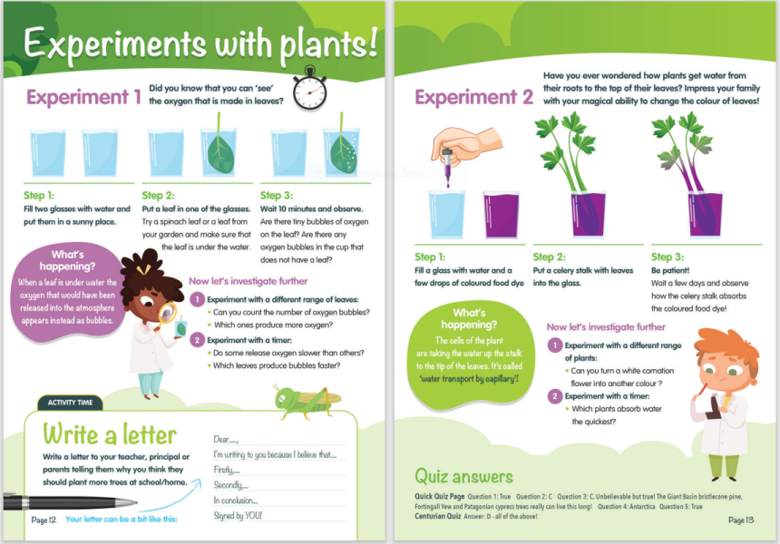 Trees for Kids booklet double page