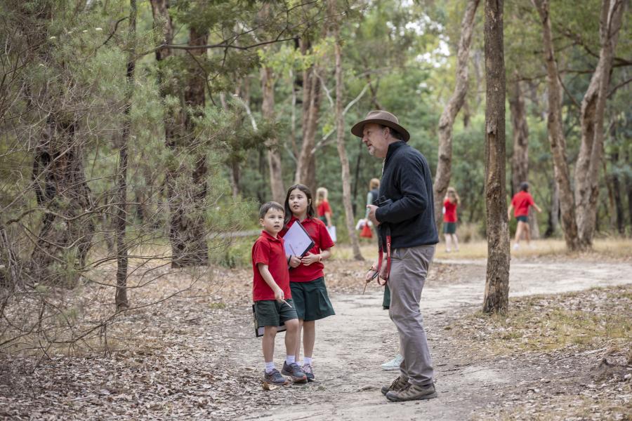 Primary school students at Blackburn Lake Sanctuary