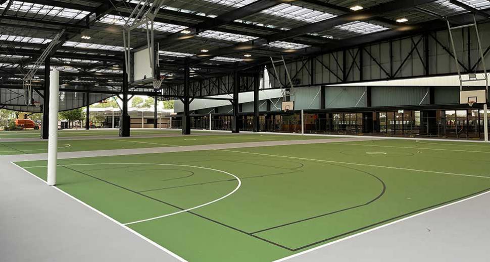 Newly renovated sports courts