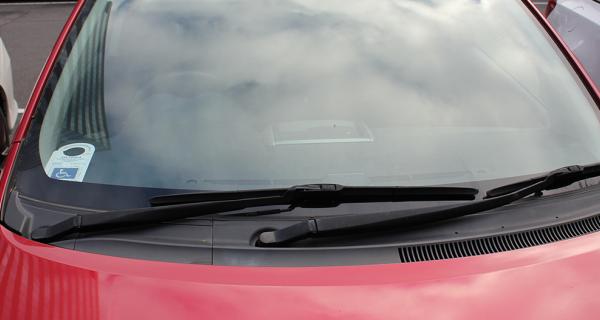 disabled parking permit in windscreen