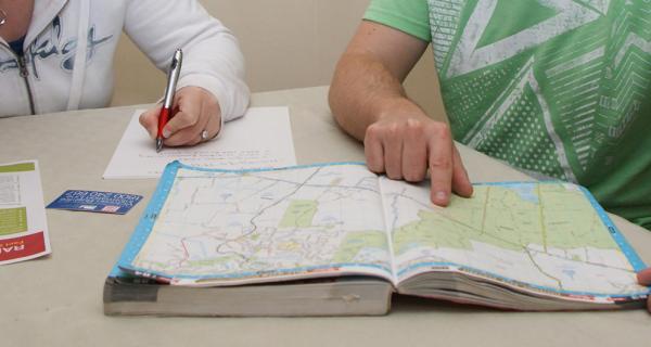 Reading a map and taking notes