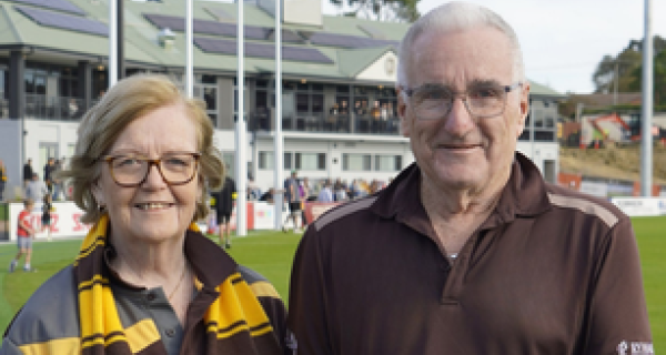 Lyn and Ray at Box Hill City Oval