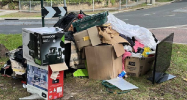 Illegally dumped rubbish