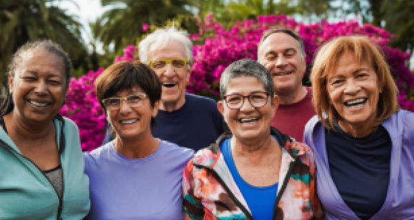 Group of smiling older people