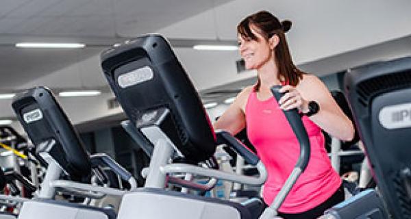 lady on treadmill