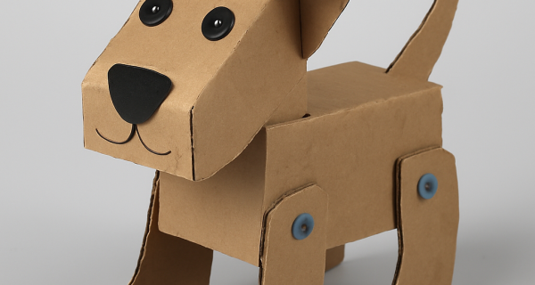 cardboard dog