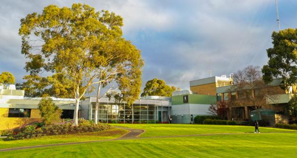 Whitehorse Civic Centre exit and gardens