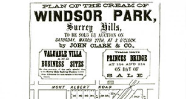Heritage week 2022 - 1 what did they look for then and now - Windsor Park  historic plan