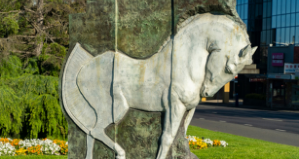 White horse statue in Box Hill