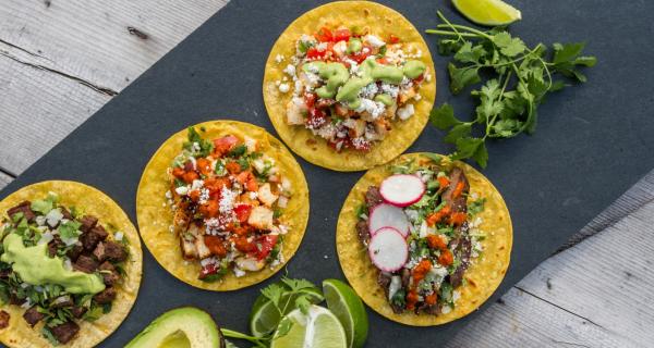 A selection of tacos