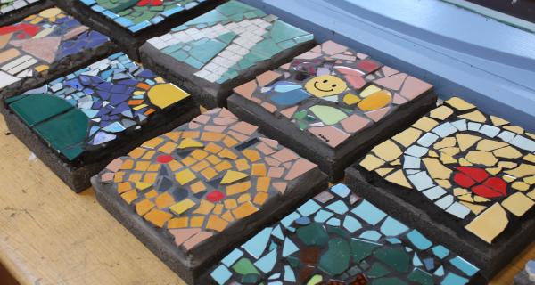 image of several mosaic tiles side by side