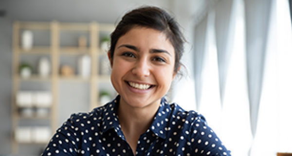 young woman smiling