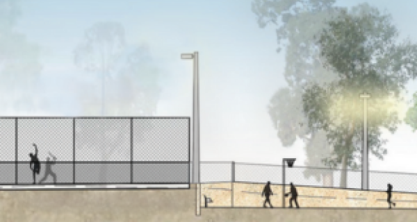 Illustration of Springfield Park improvements side elevation
