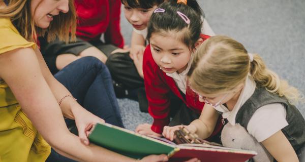 Children being read a story