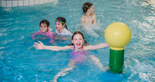 Children in swimming pool