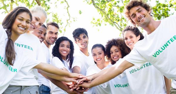 A group of young volunteers